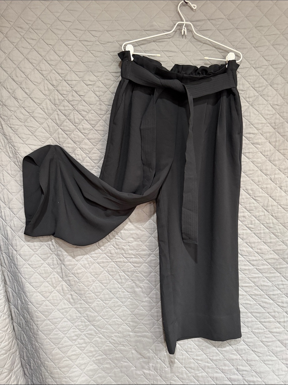 Madewell ‘Huston’ Wide Leg Tie-Waist Cropped Pants XL - Picture 4 of 4